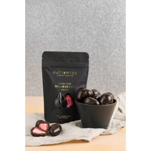 Patiswiss Dark Chocolate Strawberry Dragee (80 g)